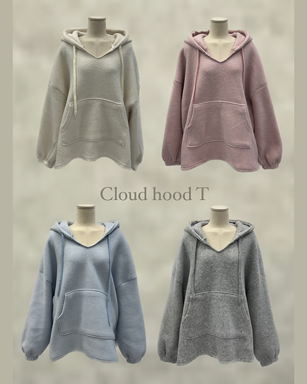 [무료배송]구름 뽀송 기모 루즈핏 후드 맨투맨 티셔츠 4color